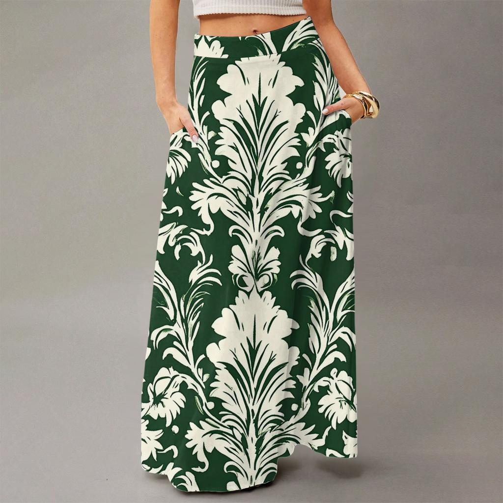 Women's Flowing Maxi Dress Regular Casual Summer Floral Print Bohemian  Skirt