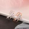 Elegant Heart-Shaped Adjustable Double-Row Ring - Perfect Valentine's Day Gift with Unique European & American Design