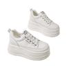Platform white shoes women's spring new small inner height increase casual cm board shoes lightweight women's shoes
