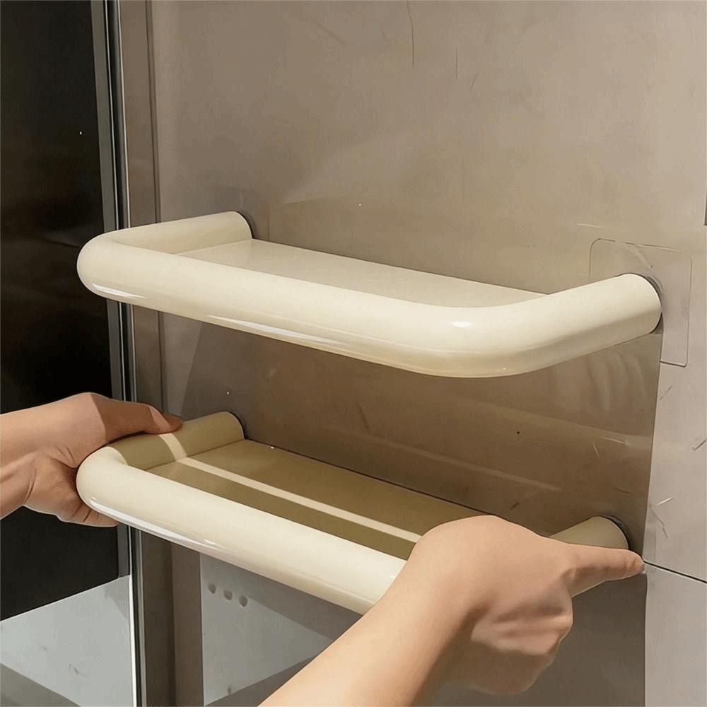 No-Drill Wall-Mounted Storage Rack Sturdy Shampoo Holder Durable Bathroom Storage Shelf Kitchen