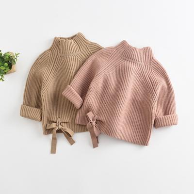 Children Baby Sweaters Solid Color Turtleneck Boys and Girls Sweaters Knit Kids Pullover Casual Baby Girl Clothing