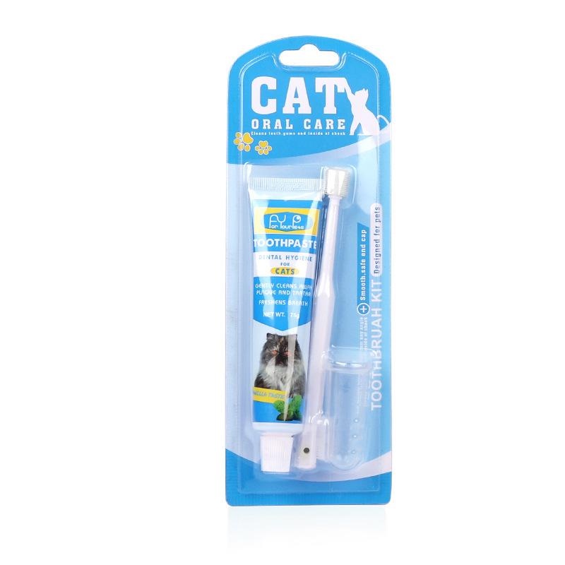 Disposable Pet Toothbrush & Toothpaste Set for Dogs, Cats & Kittens