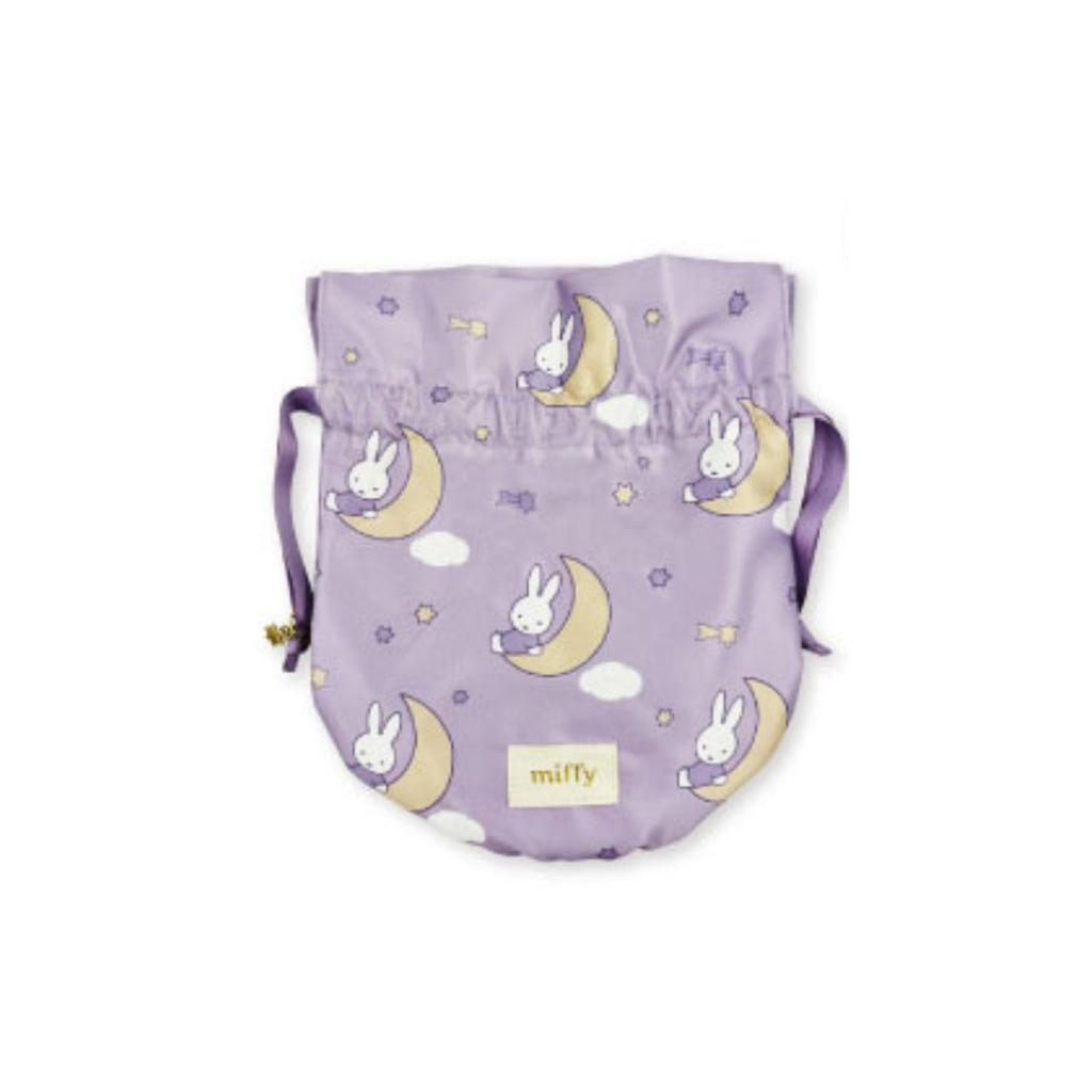 Marimo Craft Miffy Drawstring Dreamy W190 x H220 x D90mm Bag, Series, Purple, (DBM-3018)