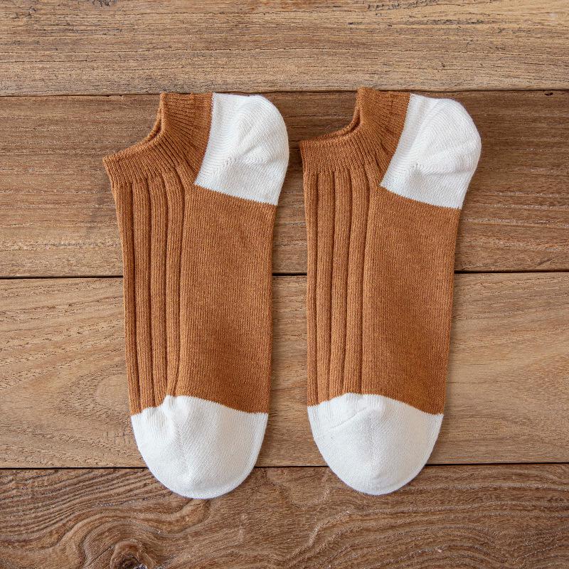 

Мужские повседневные носки-лодочки: Впитывающий пот, нескользящий каблук, дезодорирующий, не образующий катышек чесаный хлопок. One Size оранжевый/жёлтый