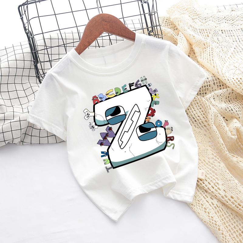 Alphabet Legend Children's Print Cartoon Clothing Girls Boys Fashion Fun Casual Top Gift