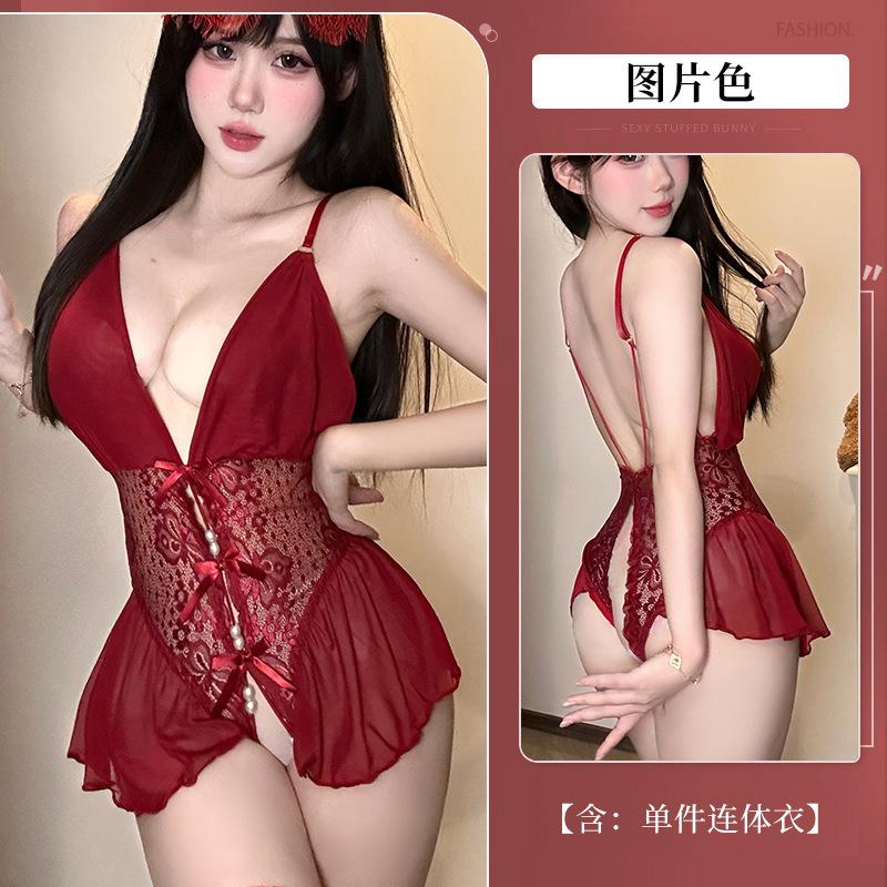 Sexy lingerie lace perspective pure desire onesie passion women free uniform seduction suit