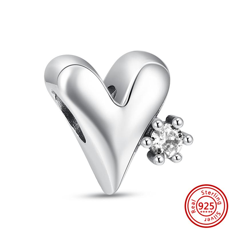 New 925 Sterling copper Circular Bead Flower Tree Dog claws Charm Fit Original Pantaro Bracelet For Girl DIY Zircon Making Gift