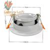 White/Black GU10 Lamp Holder Base Kit - 360° Adjustable Ceiling Spotlight with Easy Snap-In Installation