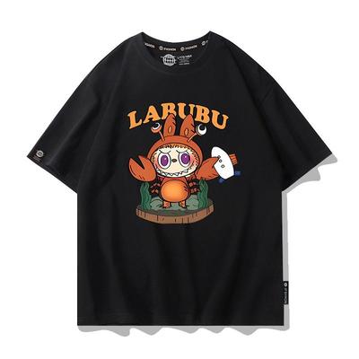 2025 Couple Wear Labubu Short-sleeved T-shirt Summer Must-have Trend Fashion