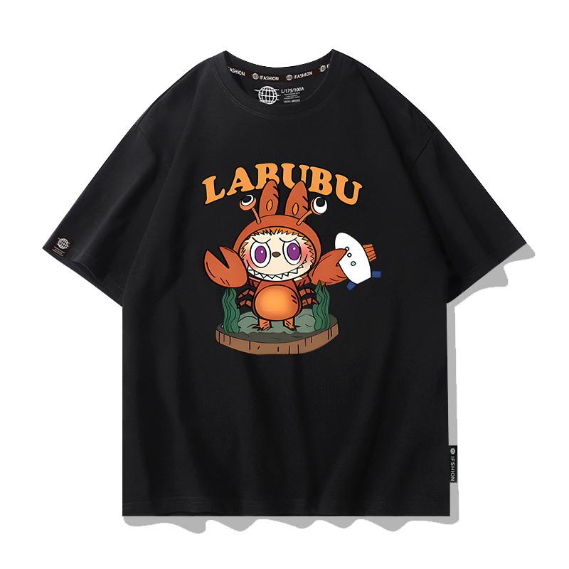 2025 couple wear Labubu short-sleeved T-shirt summer must-have trend fashion