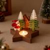 Star Resin Mould Festive Christmas Candle Holder Mold Elk Resin Mold Shiny Santa Claus Silicone Mold For Plaster Crafts Resin