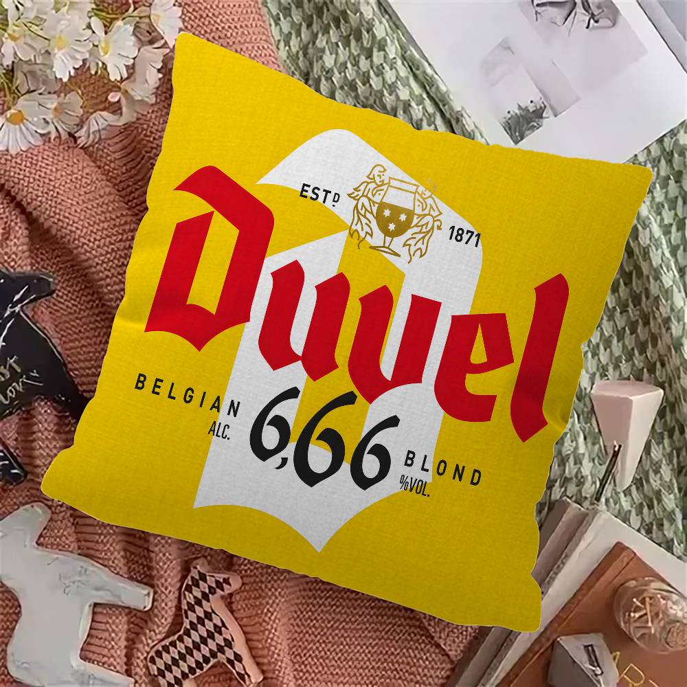 Duvel Bier Kissenbezug Polyester Sofakissen Dekorative Wurfkissen Heimdekoration Kissenhülle