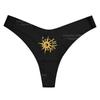 Foreign trade explosive thong fun eye printing ice silk seamless low waist large size fitness underwear does not clip the buttocks