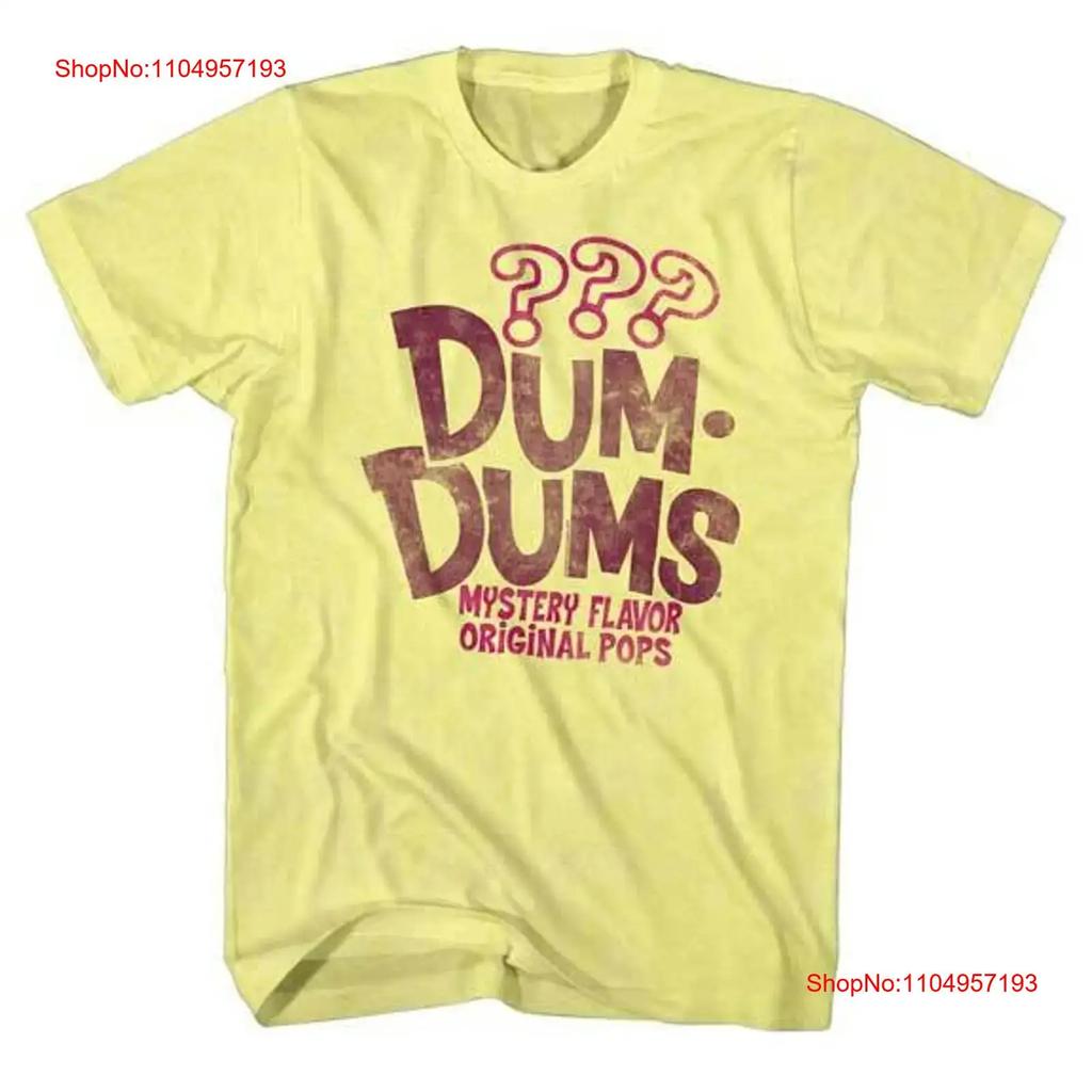 Dum Dums Candy Suckers Mystery Flavor Original Pops Mens T Shirt vintage Washed fashion homme designer clothes Soft Stretched