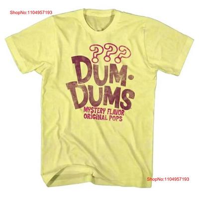 Dum Dums Candy Suckers Mystery Flavor Original Pops Mens T Shirt Vintage Washed Fashion Homme Designer Clothes Soft Stretched