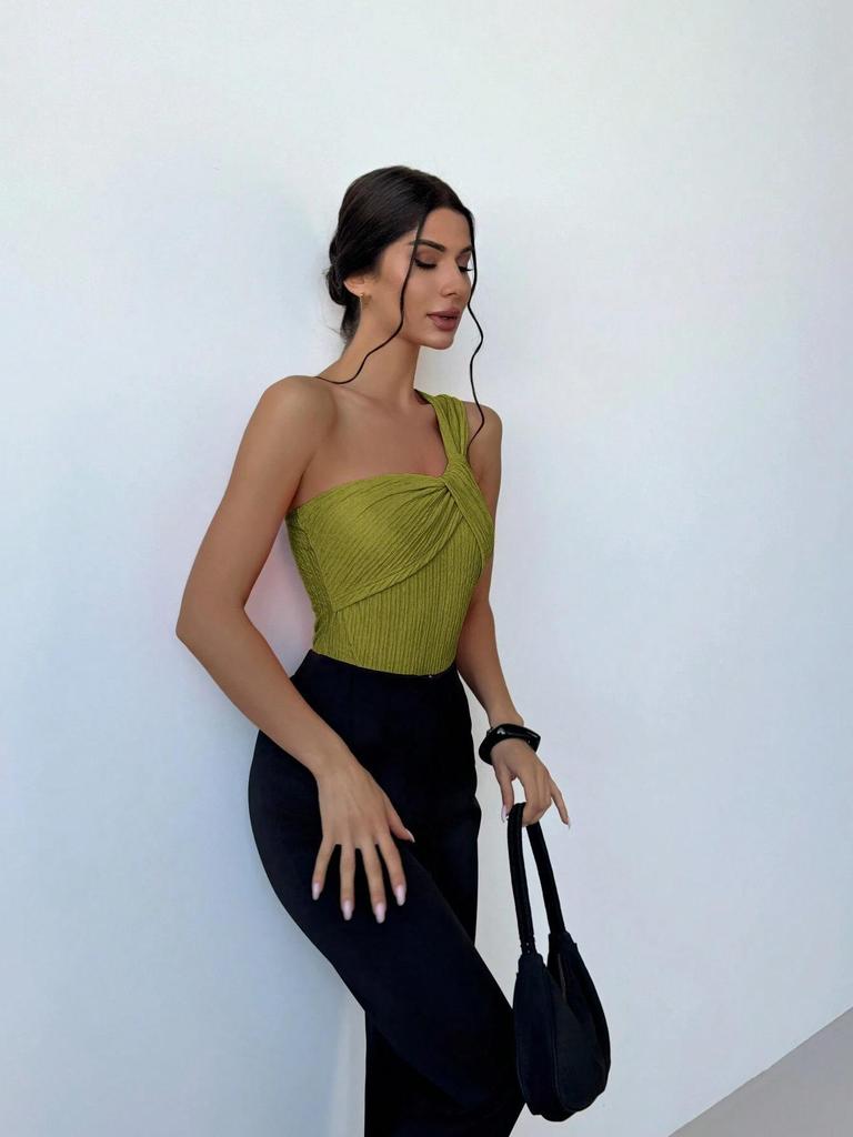 Luxury Ruched One-Shoulder Women's Swimsuit - Sexy and Stylish Swimwear