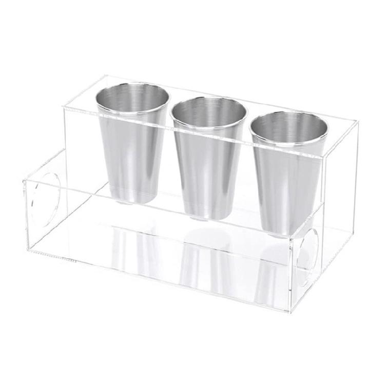 

Heat Resistant Hair Dryer Holder Acrylic Storage Stand for Hair Tools and Cosmetics Elegant Makeup Accessories Organizer чистий