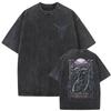 Camiseta Gráfica Vintage Lavada Bloodborne para Hombre Moda Gótica Camisetas de Manga Corta Unisex Ropa para Jugadores de Videojuegos Camisetas Streetwear