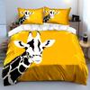 Colorful Giraffe Art Set Decor Soft Skin-Friendly Bedding Set Includes 1 Duvet Cover And 2 Pillowcase Gift