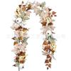 Harvest Wreath With Pumpkins Berries Vine Circle Halloween Thanksgiving Door Decor
