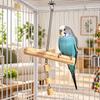 Swinging Parrot Wooden Swing Non-slip Bird Cage Gnawing Toys Bird Standing Perch  Cage Decoration