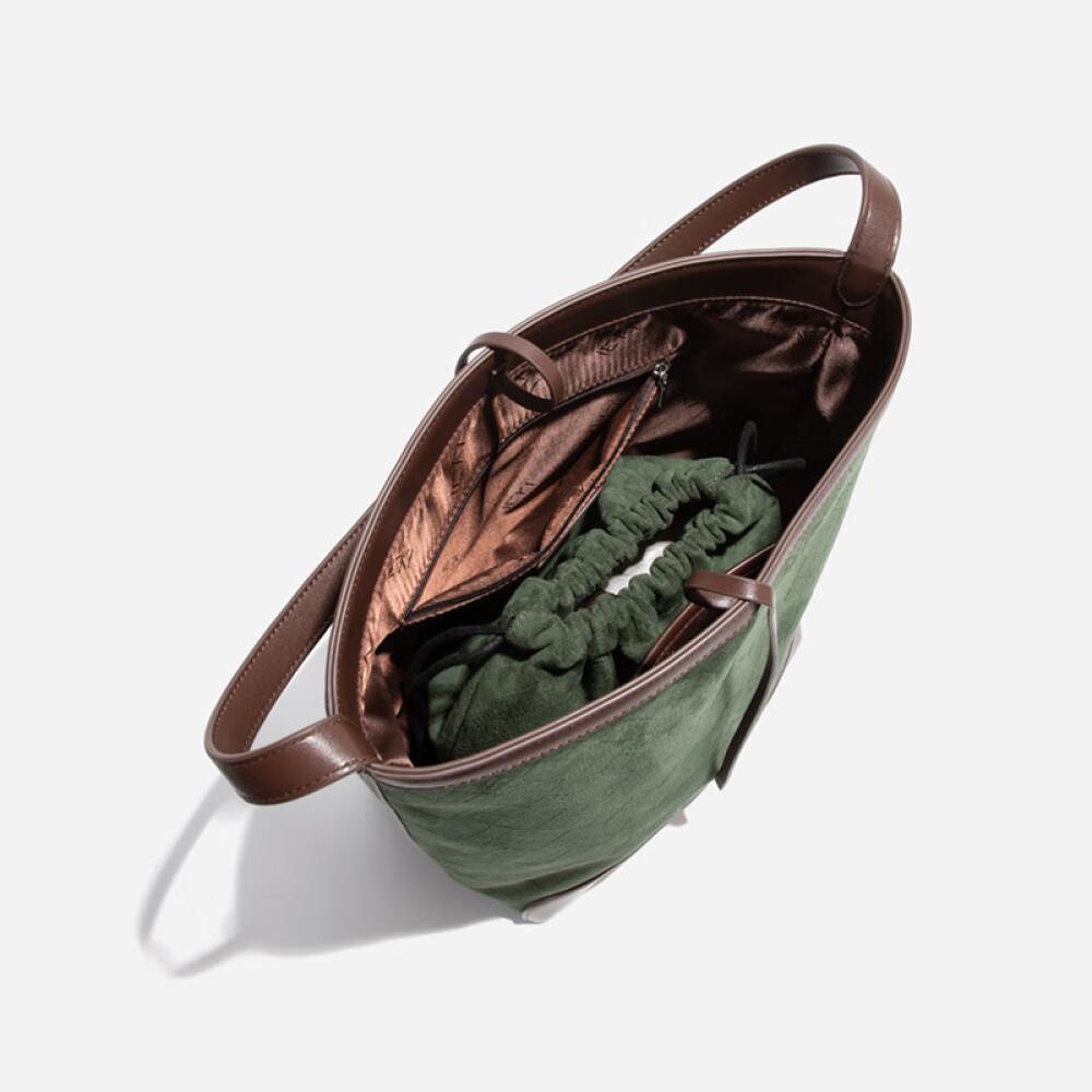 Bag Ladies Bag Large Capacity Tote Bag 2023 New Ladies Bucket Bag Commuter Travel Birthday Gift Green Long 24cm Wide 15cm High 33cm