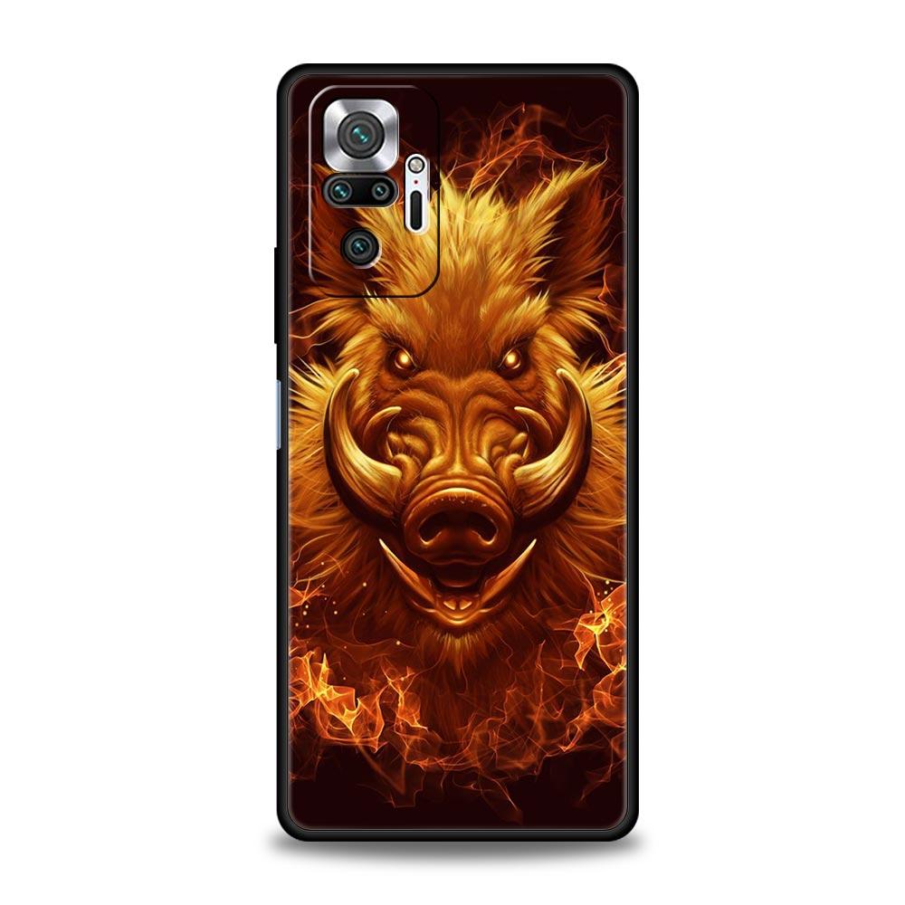 

Wild Boar Phone Case Cover for Redmi 14C 10C Note 15 14 13 12 10 11 K40 Pro Plus 5G Soft TPU Shockproof Shell Fundas Capas Coque Note 12ProPlus5G