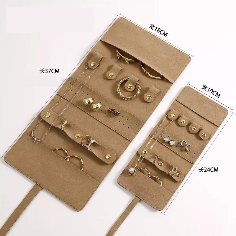 Travel Portable Jewelry Organizer Roll Foldable Jewelry Case for Bracelet Ring Necklaces Earring Jewelry Storage Bag Travel Bags
