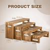 4 Pezzi Supporti Espositori a Gradini in Legno Scaffale per Gioielli Organizer per Dolci Porta Spezie per Feste Vendita al Dettaglio