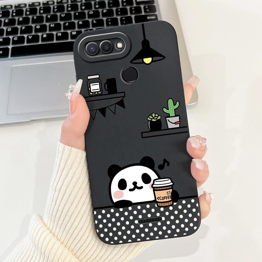 For Xiaomi Redmi 6 6A Case Soft Matte Silicone Capa Goothic Style Cartoon Panda Flower Back Cover For Redmi6 Redmi6a Coque Funda