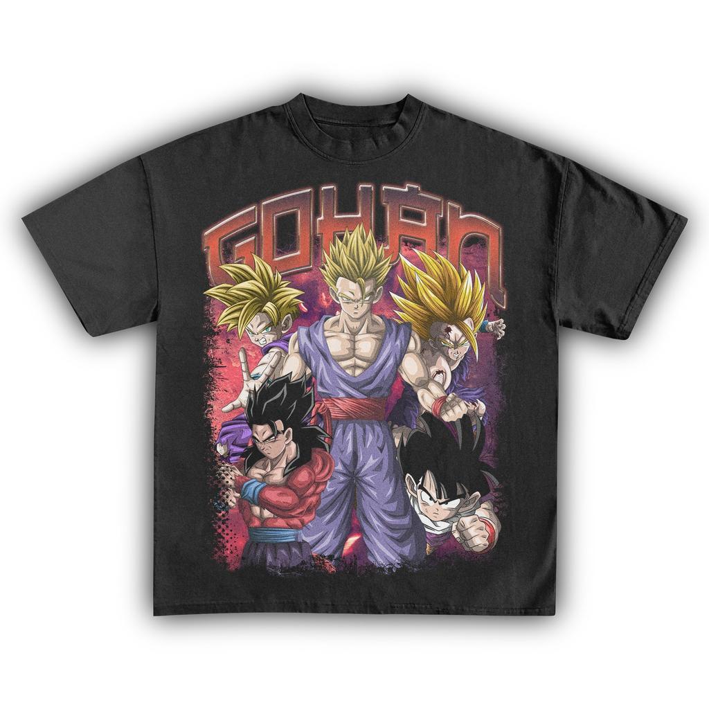 Dragon Ball Gohan Anime Graphic T-shirt Men's Casual Cotton Streetwear Short Sleeve Tee