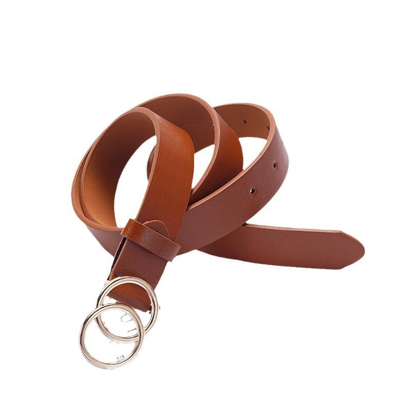 New Ins European and American Double G Buckle Belt for Women, Decorated Denim Student Belt, Versatile Belt for Ladies