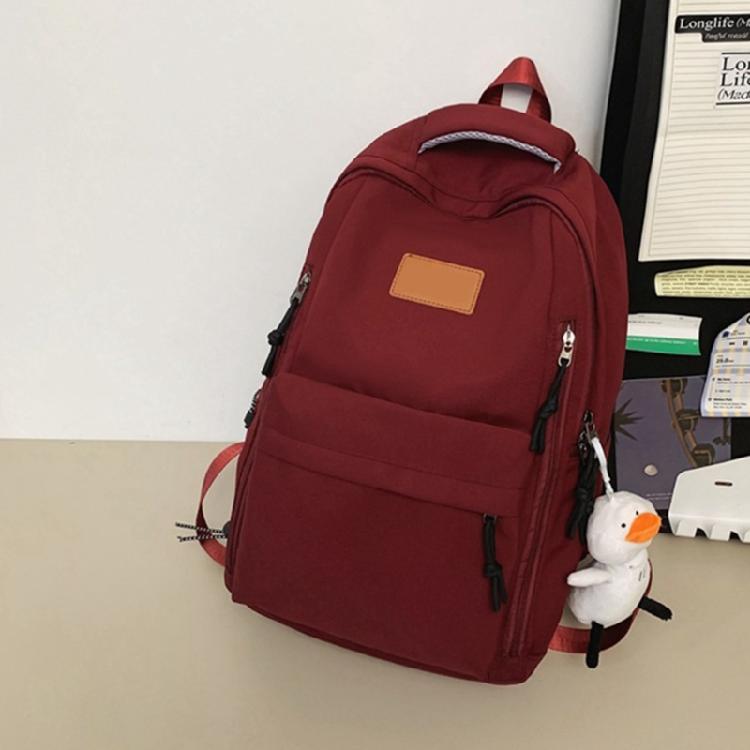Versatile Student Backpack with Ample Space for Daily School Life Japanese Solid Color Large Capacity Daypack School Bag
