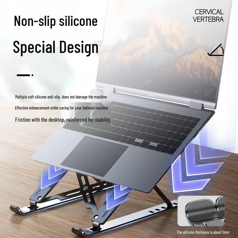 Universal Carbon Steel Laptop Stand for Heat Dissipation and Height Adjustment