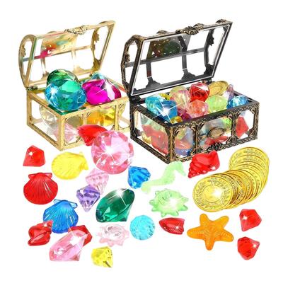Summer-Appropriate Children's Pool And Diving Pool Toys, Diving Game Treasure Chest Toy Set.