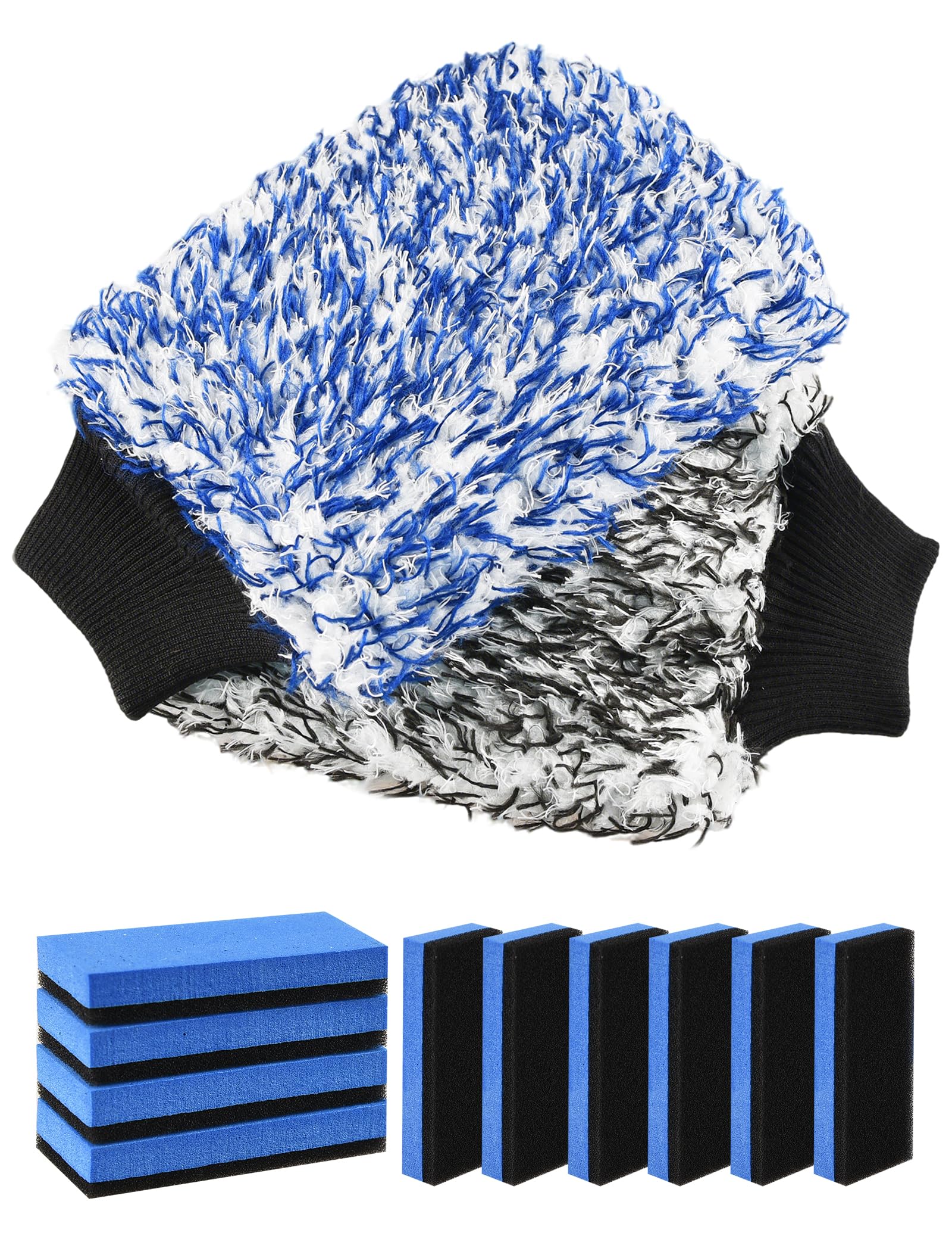 

Перчатки для мойки автомобиля, Губка для мойки автомобиля, Набор из 12 штук, Варежка для мойки автомобиля, Варежка из микрофибры, 27*18*5CM