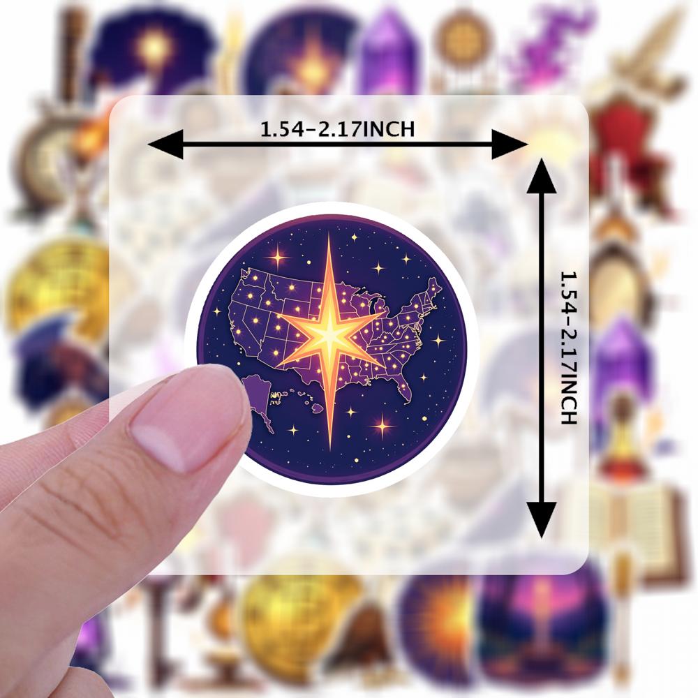 35pcs-100pcs Mystical Fantasy Decals Gothic Occult Stationery Stickers DIY Stickers For Laptop Luggage Phone