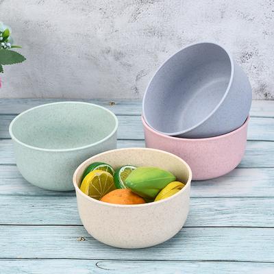 4 Stück/Set Küchengeschirr Weizenstroh Schüssel Lebensmittelqualität Weizen Reis Schüssel Geschirr Lebensmittelbehälter Dessert Salat Reis Schüssel Sets