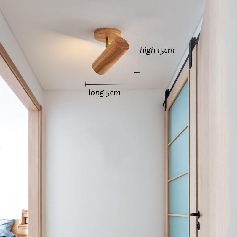 

Простые точечные светильники Nordic Wood для внутреннего освещения гостиной, настенного телевизора, светильника для магазина одежды, светодиодного освещения Hoom Decor warm light