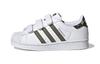 Originals SUPERSTAR Cushioning, Wear Resistant Low Top Skateboard Shoes White Green Children Aged 3 7 Years Old HQ4285