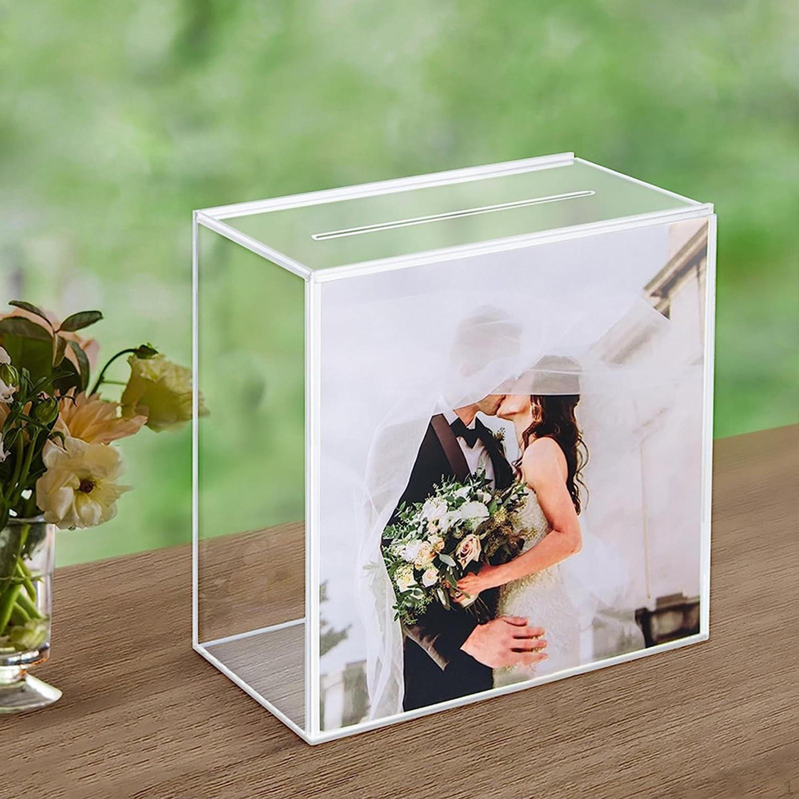Wedding Cards Box, Holder, Acrylic Clear Envelope Card Post Gift Box Holder with