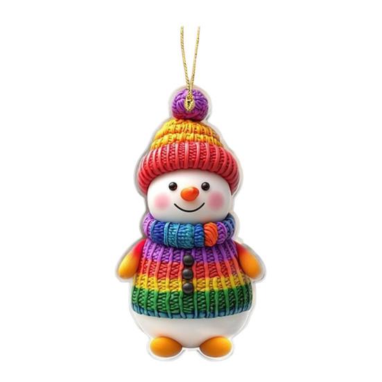 

Снеговик Рождественские украшения Персонализированные 2D Акриловые украшения для рождественской елки Подвесные украшения-снеговики для праздничного декора Подарки B