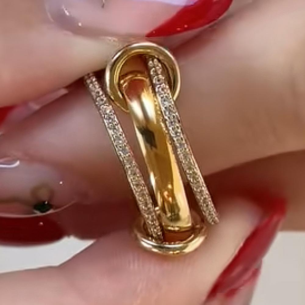 Multiple Layers Stackable Rings For Women Jewelry New Stainless Steel Gold Shiny Zircon Spinelli Kilcollin Ring Male Gifts