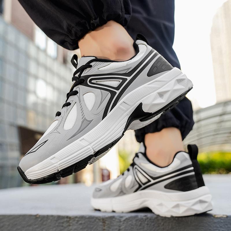 Sneakers breathable casual men's shoes platform new large size wide head men's shoes