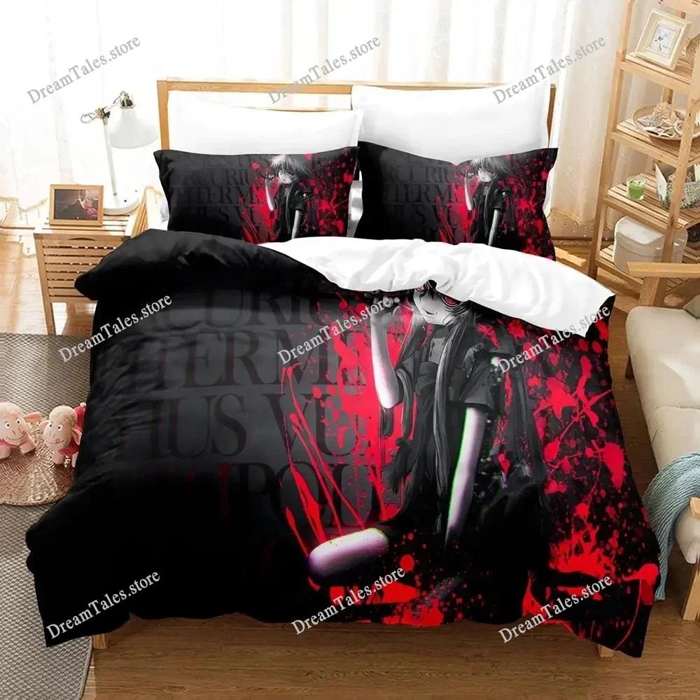 Exquisite 3D Anime Future Diary Yuno Gasai Wallpaper Print Bedding Set Duvet Cover Comforter Bed Youth Kids Girls Boys Gift741
