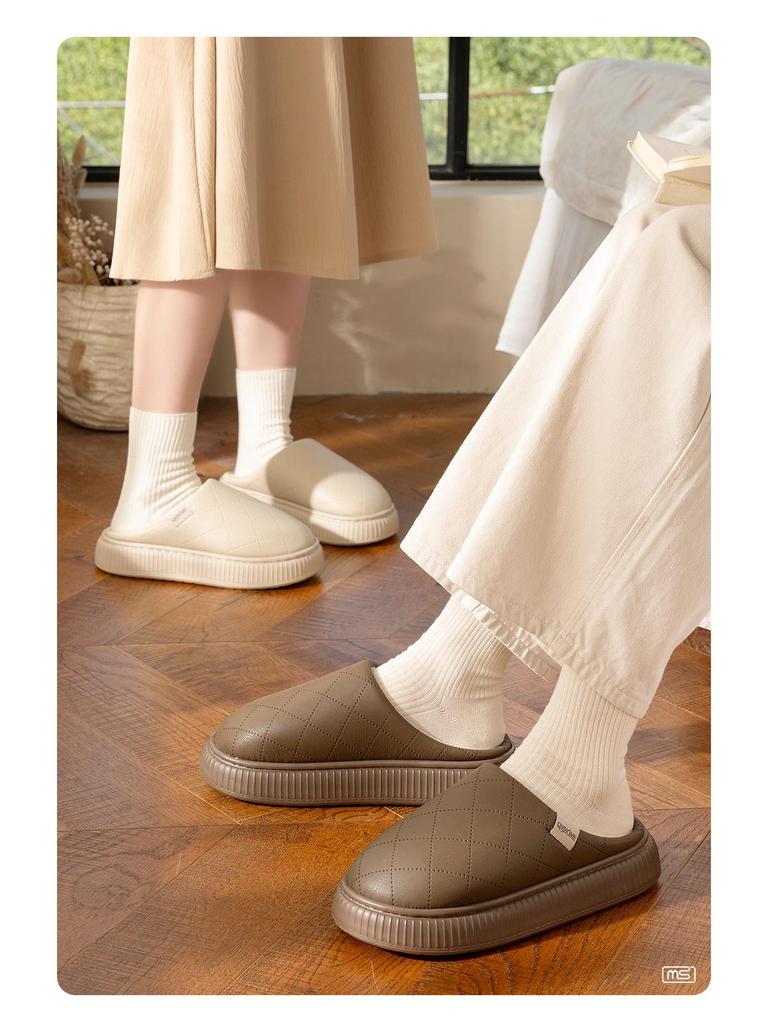 Waterproof Cotton Indoor Slippers: Anti-slip, Unisex, Autumn/Winter 2025