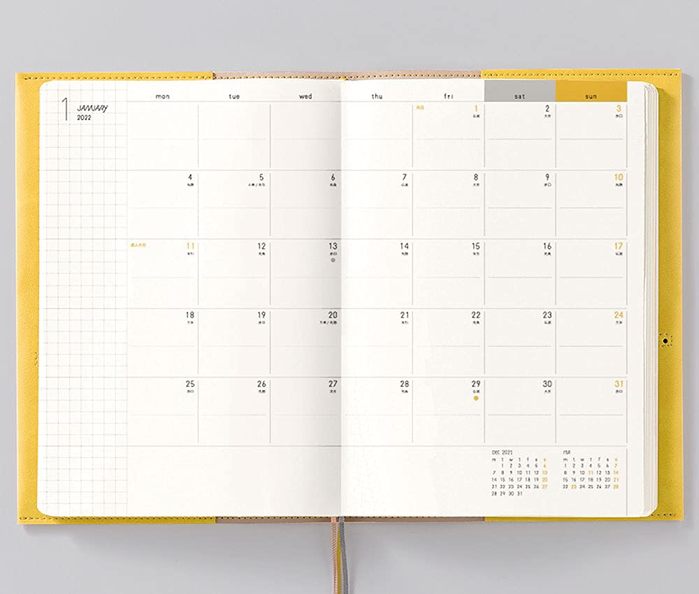 [Starting in April] SUNNY SCHEDULE BOOK monthly 2022 mauve pink