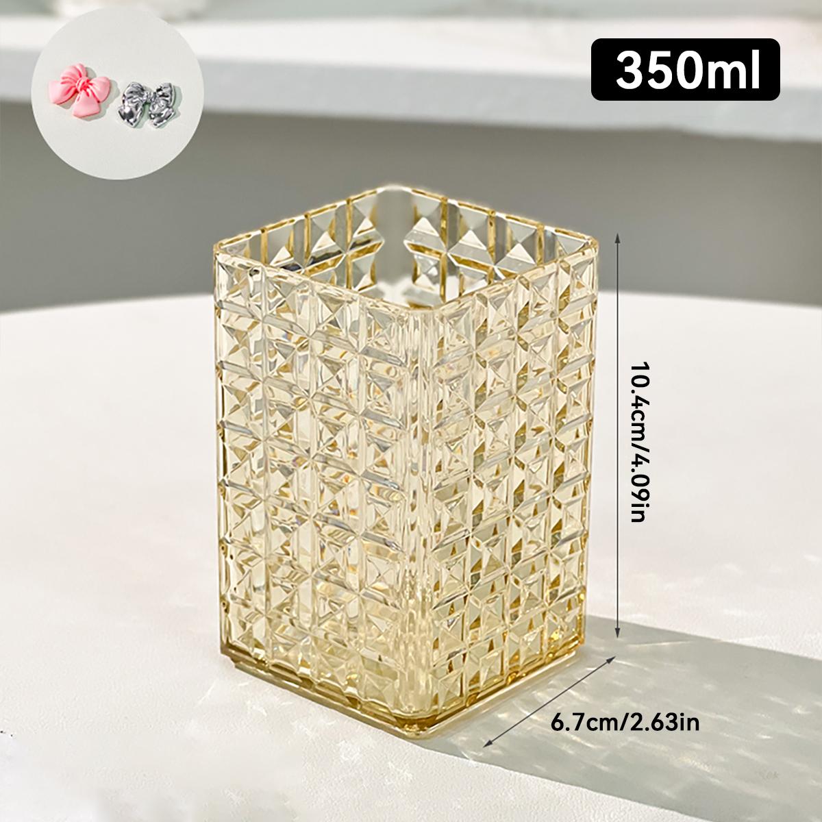 

Large Capacity Pencil Case Transparent Square Pen Holder Plastic Stationery Storage Box Student School Office Desktop Organizer жёлтый