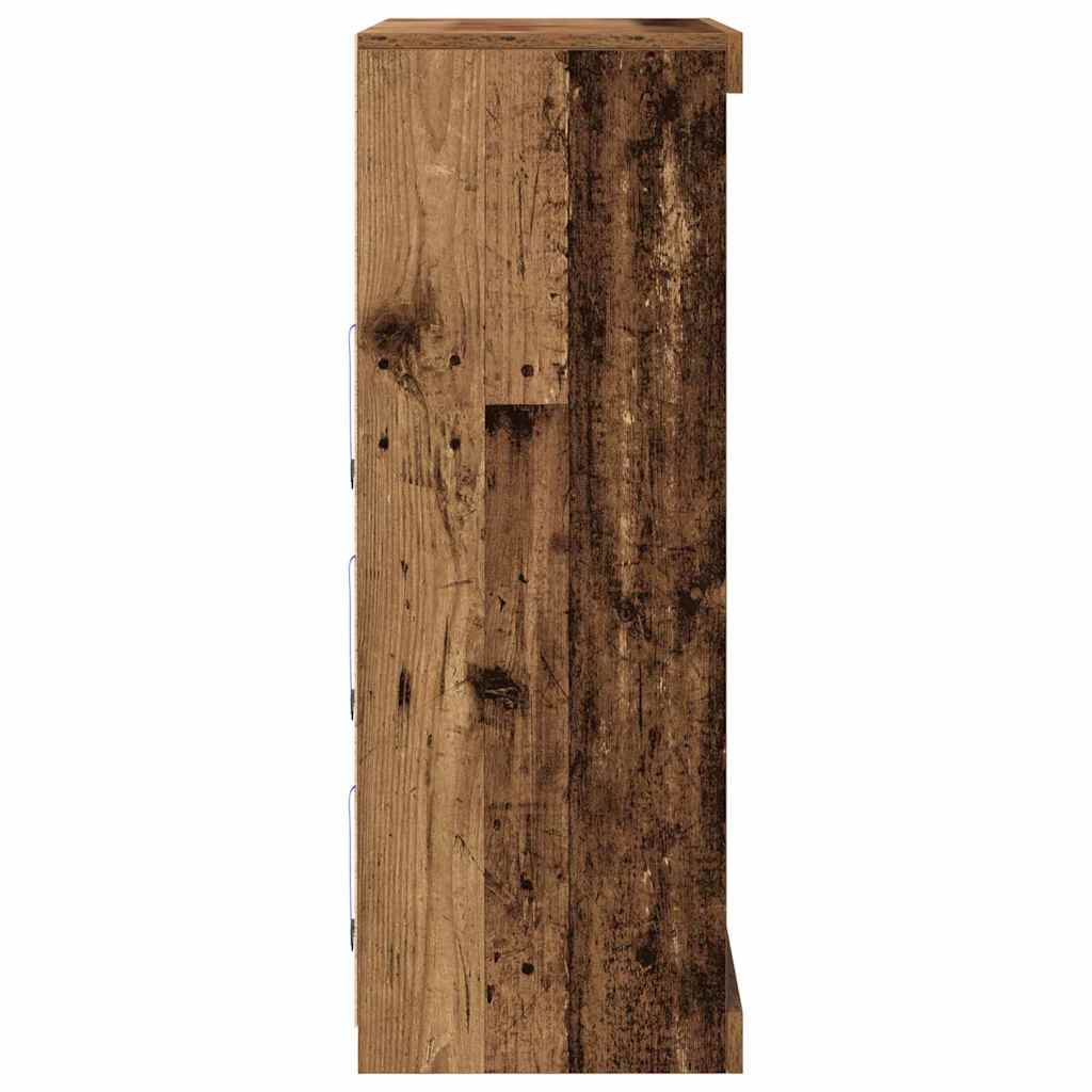 LED Sideboard Reclaimed Wood 81 x 37 x 100 cm Engineered Wood