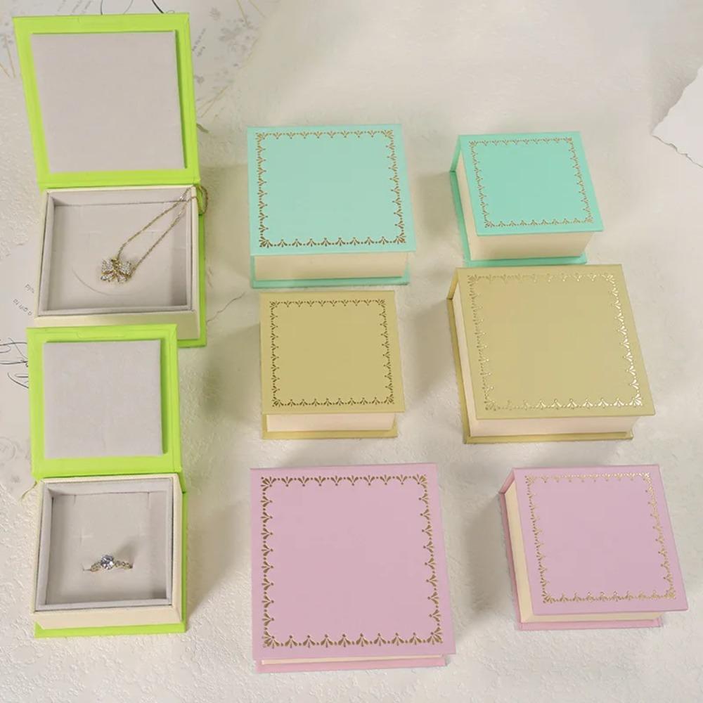Square Jewelry Storage Case with Sponge Portable Travel Jewelry Box  Vanity Gift
